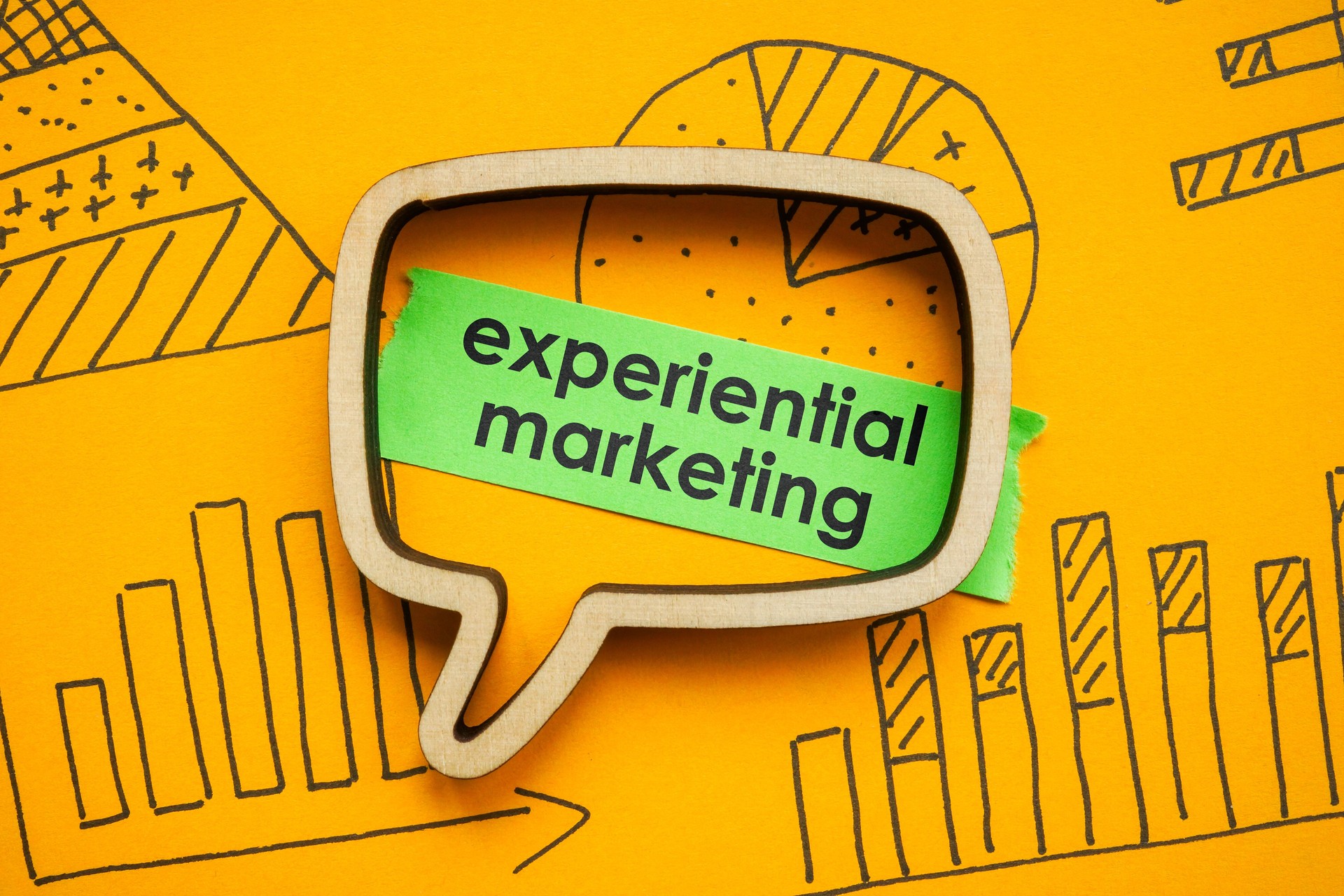 Charts with experimental marketing text. Innovative strategies and business analytics.